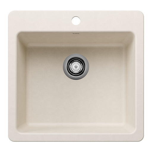 Blanco 443233 Liven SILGRANIT 21" Single Bowl Dual Mount Kitchen Sink - Soft White