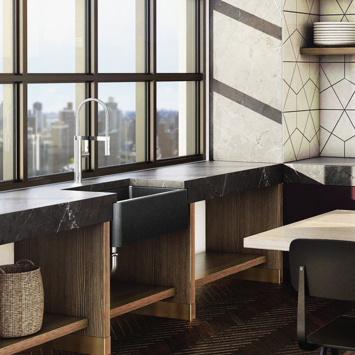 Blanco 401732 Ikon SILGRANIT 30" Single Bowl Apron-Front Farmhouse Sink - Anthracite