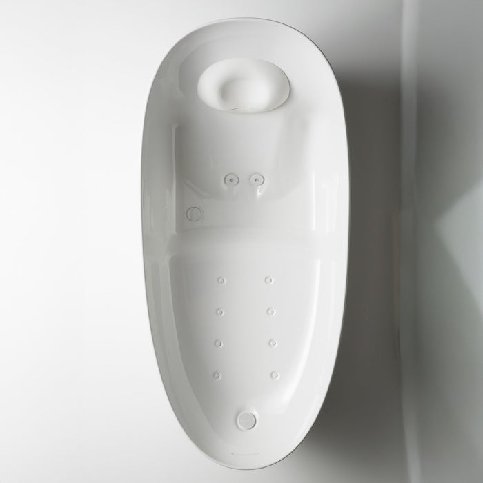 TOTO PJYD2200PWEU#GW Flotation Bathtub with ZERO DIMENSION and Hydrohands, Gloss White