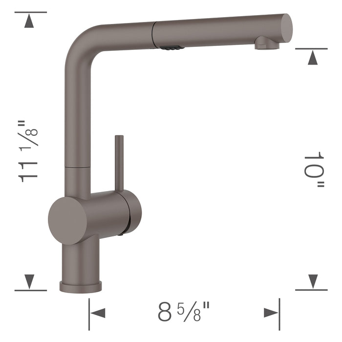 Blanco 526962 Linus Low Arc Pull-Out Dual-Spray Kitchen Faucet - Volcano Gray