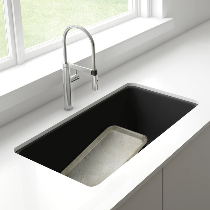 Blanco 442525 Precis SILGRANIT 33" 60/40 Reversible Double Bowl Undermount Kitchen Sink in Anthracite