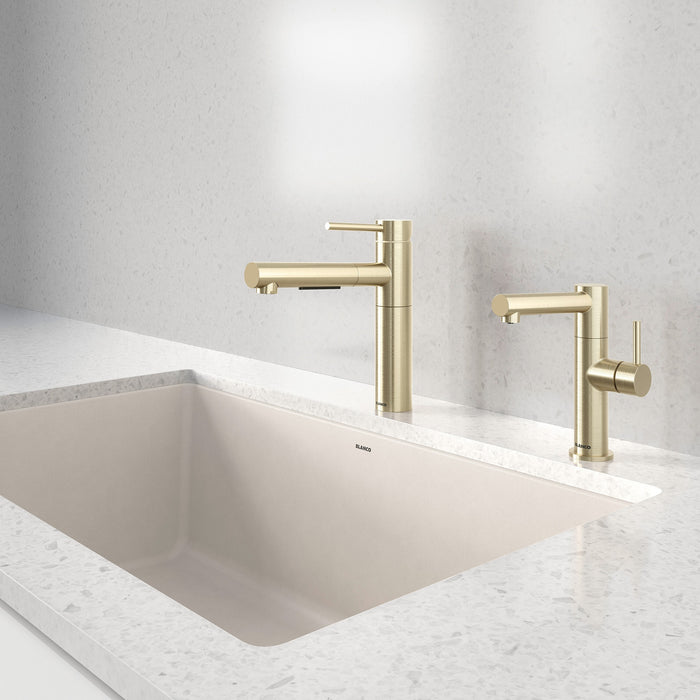 Blanco 527561 Alta II Low Arc Pull-Out Dual-Spray Kitchen Faucet - Satin Gold