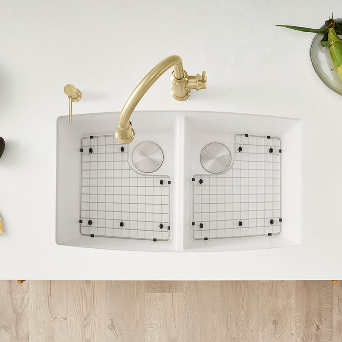 Blanco 440071 Performa SILGRANIT 33" 50/50 Double Bowl Undermount Kitchen Sink - White