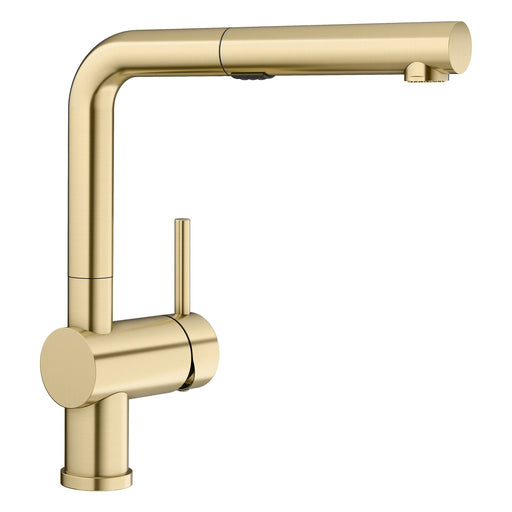 Blanco 526686 Linus Low Arc Pull-Out Dual-Spray Kitchen Faucet - Satin Gold