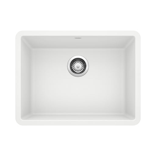Blanco 522414 Precis SILGRANIT 24" Single Bowl Undermount Kitchen Sink - White