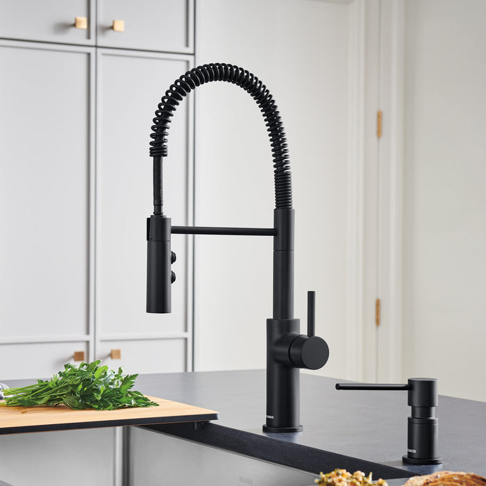 Blanco 443032 Catris Semi-Pro Pull-Down Dual-Spray Kitchen Faucet - Matte Black