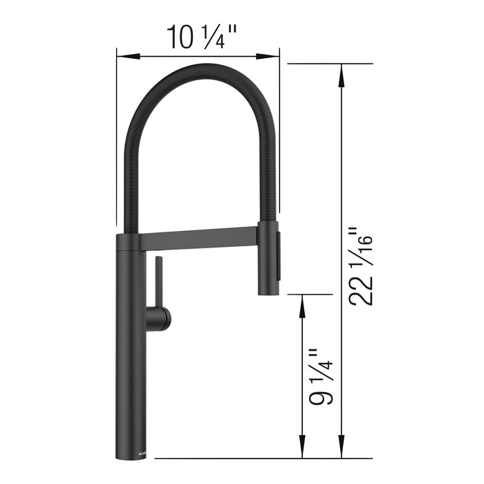 Blanco 527474 Culina II Semi-Pro Pull-Down Dual-Spray Kitchen Faucet - Matte Black