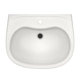 TOTO LPT241G#11 Supreme Oval Pedestal Bathroom Sink for Single Hole Faucets, Colonial White
