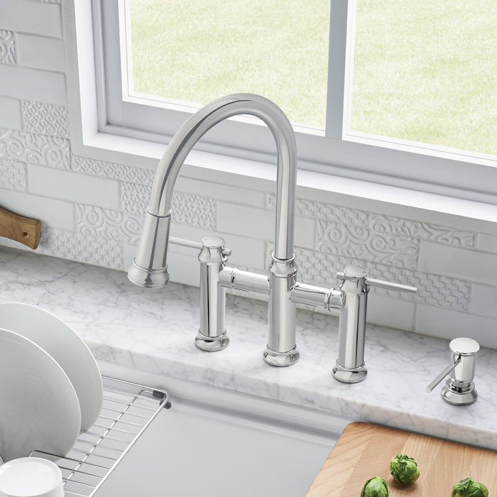 Blanco 442504 Empressa Pull-Down Dual-Spray Bridge Faucet - Chrome