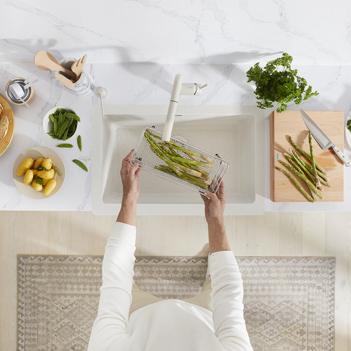 Blanco 527408 Vintera SILGRANIT 30" Single Bowl Apron-Front Farmhouse Sink - Soft White
