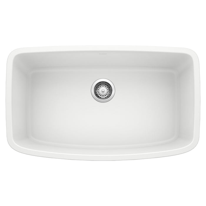 Blanco 441773 Valea SILGRANIT 32" Super Single Undermount Kitchen Sink - White