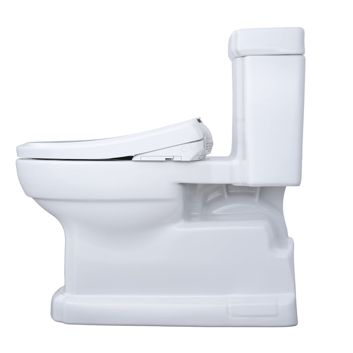 TOTO MW9744724CEFGA#01 Washlet+ Eco Guinevere Universal Height Toilet and S7 Bidet Seat with Auto Flush, Cotton White