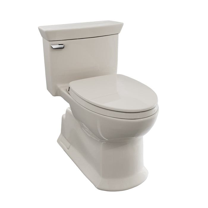 TOTO Soiree One Piece Elongated 1.28 GPF Universal Height Skirted Toilet with CeFiONtect, Sedona Beige - MS964124CEFG#12