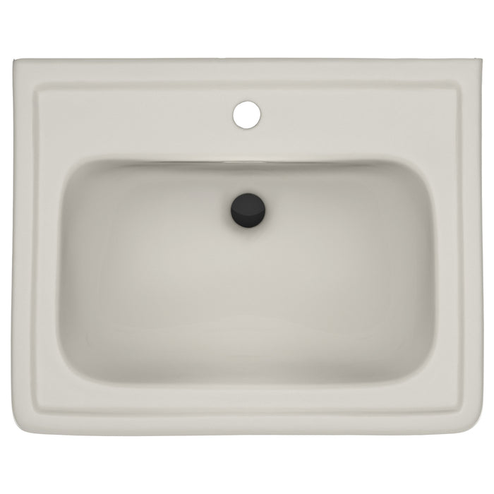 TOTO LPT532N#12 Promenade 24" x 19-1/4" Pedestal Bathroom Sink for Single Hole Faucets, Sedona Beige