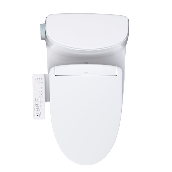 TOTO MW6043346CUFG#01 UltraMax II 1G One-Piece Elongated 1.0 GPF Universal Height Toilet with Washlet+ S2 Bidet Seat