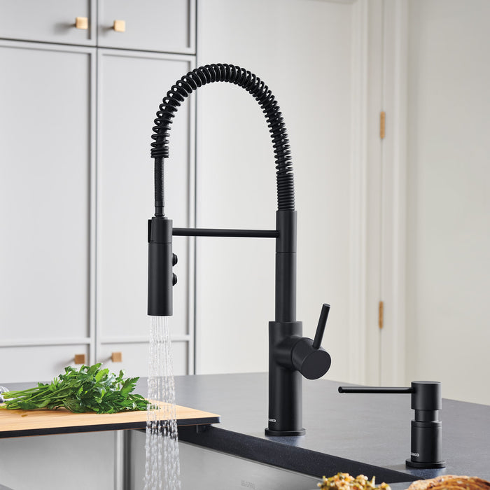 Blanco 443032 Catris Semi-Pro Pull-Down Dual-Spray Kitchen Faucet - Matte Black