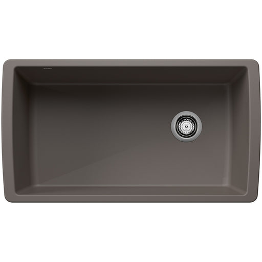 Blanco 443108 Diamond SILGRANIT 33" Super Single Undermount Kitchen Sink - Volcano Gray