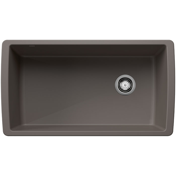 Blanco 443108 Diamond SILGRANIT 33" Super Single Undermount Kitchen Sink - Volcano Gray