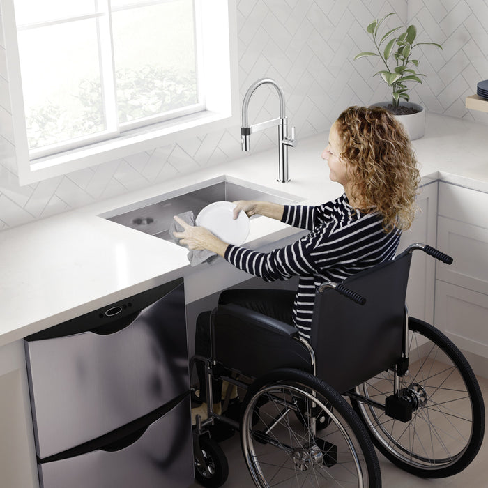 Blanco 443047 Quatrus R0 25" Single Bowl Undermount ADA Stainless Steel Kitchen Sink