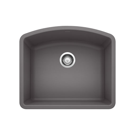 Blanco 441468 Diamond SILGRANIT 24" Single Bowl Undermount Kitchen Sink - Cinder