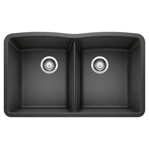 Blanco 440184 Diamond SILGRANIT 32" 50/50 Double Bowl Undermount Kitchen Sink - Anthracite