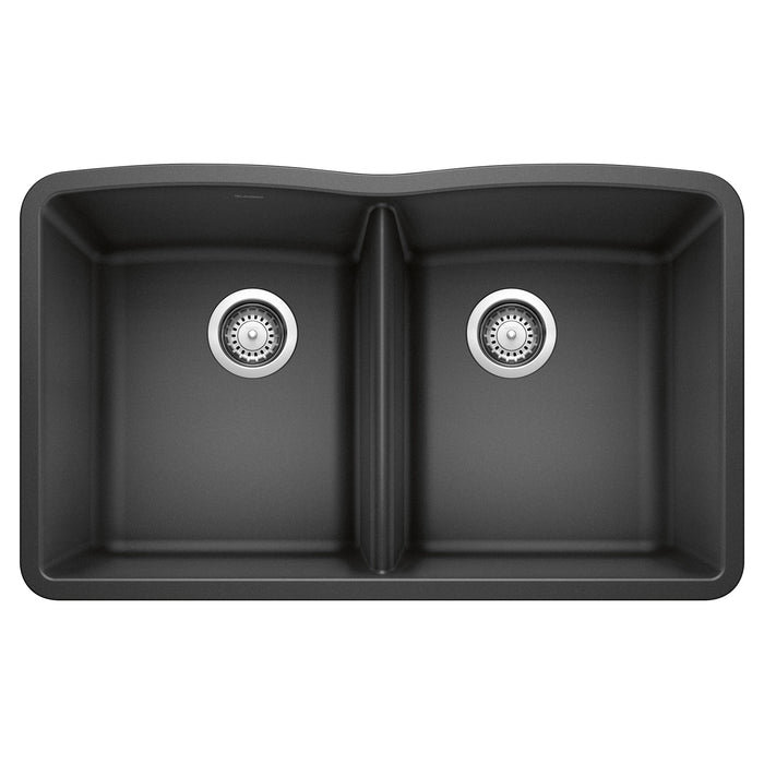 Blanco 440184 Diamond SILGRANIT 32" 50/50 Double Bowl Undermount Kitchen Sink - Anthracite