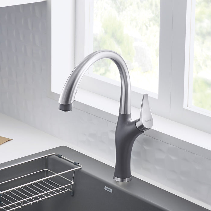 Blanco 442033 Artona Pull-Down Dual-Spray Kitchen Faucet - PVD Steel/Cinder