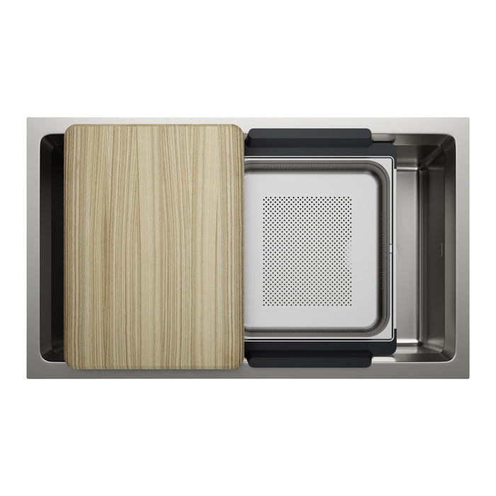 Blanco 443300 Inteos 33" Single Bowl Undermount Stainless Steel Workstation Kitchen Sink