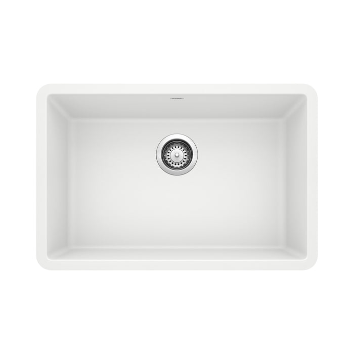 Blanco 522429 Precis SILGRANIT 27" Single Bowl Undermount Kitchen Sink - White
