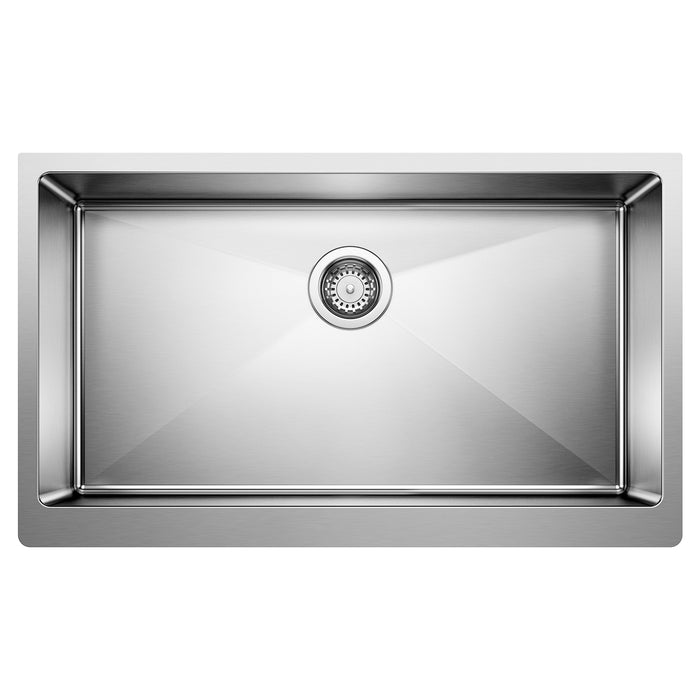 Blanco 522213 Quatrus R15 32" Single Bowl Apron-Front Stainless Steel Farmhouse Sink