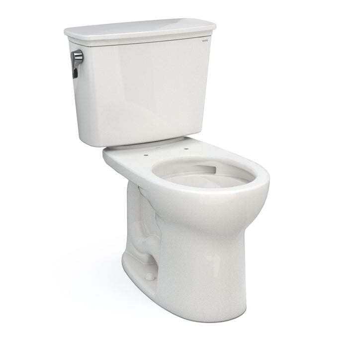 TOTO Drake Transitional Two-Piece Round 1.28 GPF Universal Height Tornado Flush Toilet with CeFiONtect, Colonial White - CST785CEFG#11