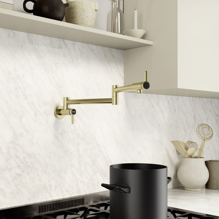 Blanco 527488 Culina II Wall-Mounted Pot Filler - Satin Gold