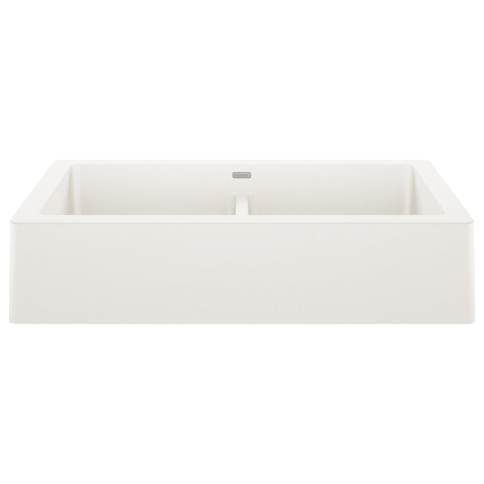 Blanco 526550 Vintera SILGRANIT 33" Double Bowl Apron-Front Farmhouse Sink - White