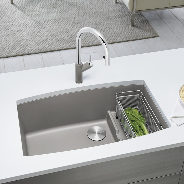 Blanco 441291 Performa Cascade SILGRANIT 32" Single Bowl Undermount Kitchen Sink in Truffle