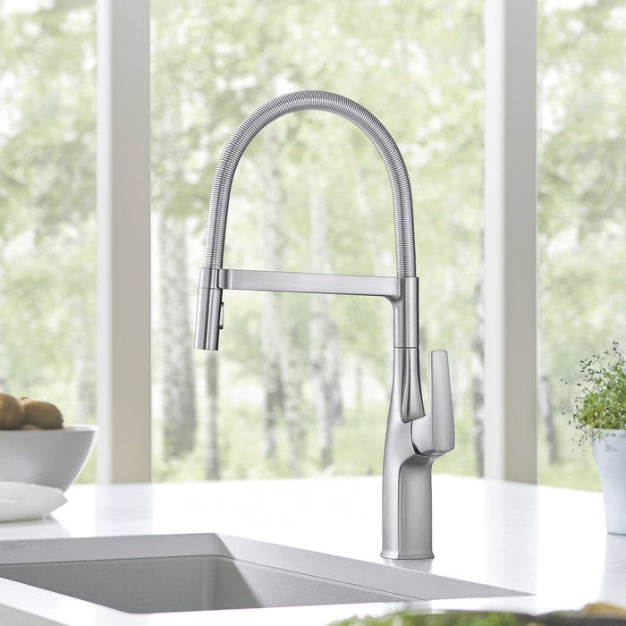 Blanco 442676 Rivana Semi-Pro Pull-Down Dual-Spray Kitchen Faucet - PVD Steel