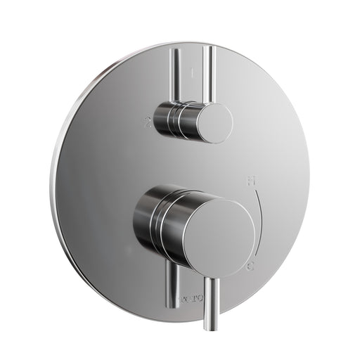 TOTO Round Pressure Balance Valve with Diverter Trim, Polished Chrome - TBV01802U#CP