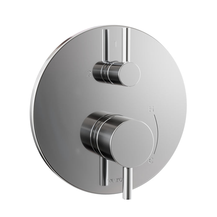 TOTO Round Pressure Balance Valve with Diverter Trim, Polished Chrome - TBV01802U#CP