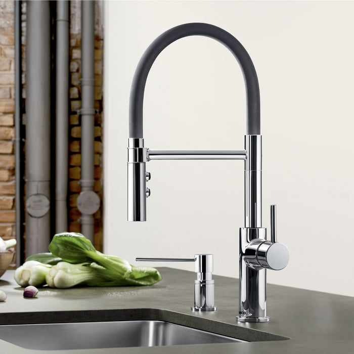 Blanco 402447 Catris Flexo Semi-Pro Pull-Down Dual-Spray Kitchen Faucet - Chrome