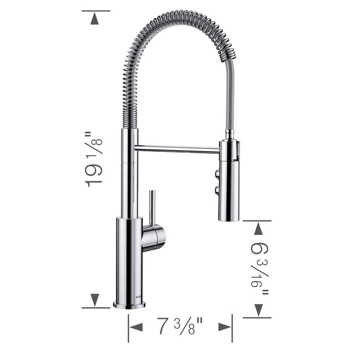 Blanco 401917 Catris Semi-Pro Pull-Down Dual-Spray Kitchen Faucet - Chrome