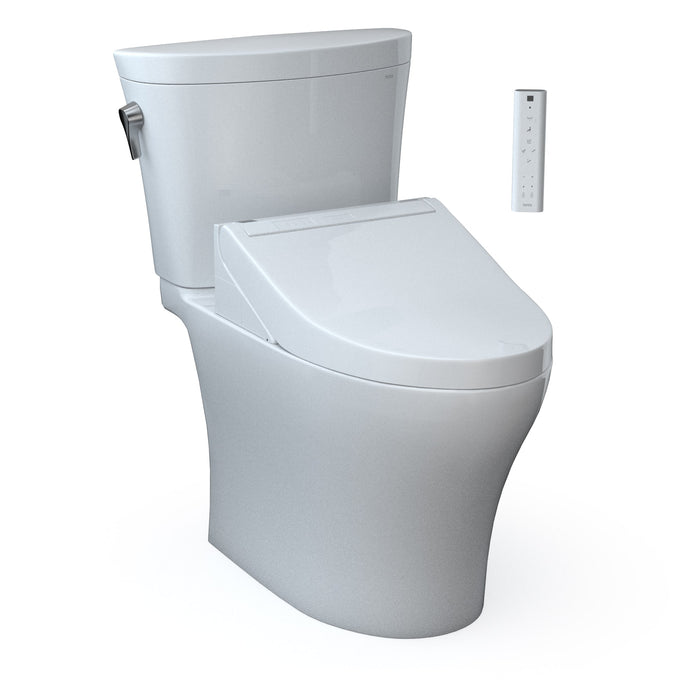 TOTO MW4483084CEMFGN#01 Washlet+ Aquia IV Arc Two-Piece Elongated Dual Flush Universal Height Toilet with C5 Bidet Seat