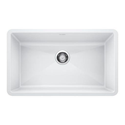 Blanco 440150 Precis SILGRANIT 32" Super Single Undermount Kitchen Sink - White