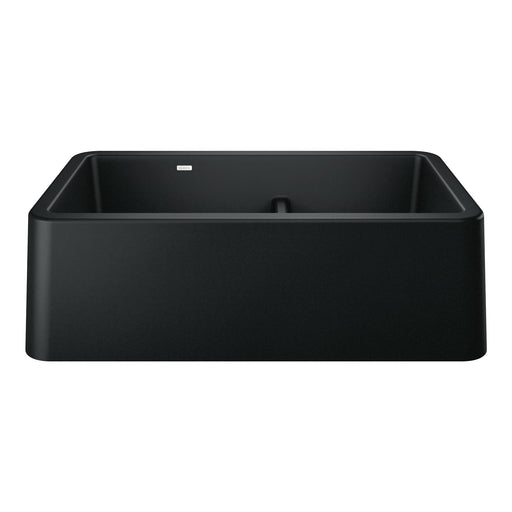 Blanco 402525 Ikon SILGRANIT 33" Double Bowl Apron-Front Farmhouse Sink with Low Divide - Coal Black