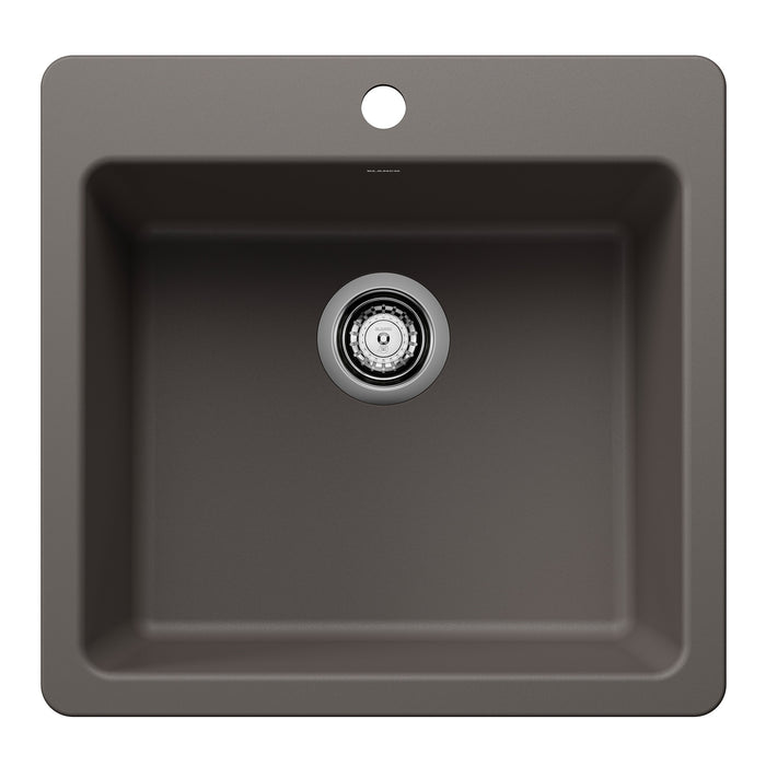 Blanco 443232 Liven SILGRANIT 21" Single Bowl Dual Mount Kitchen Sink - Volcano Gray