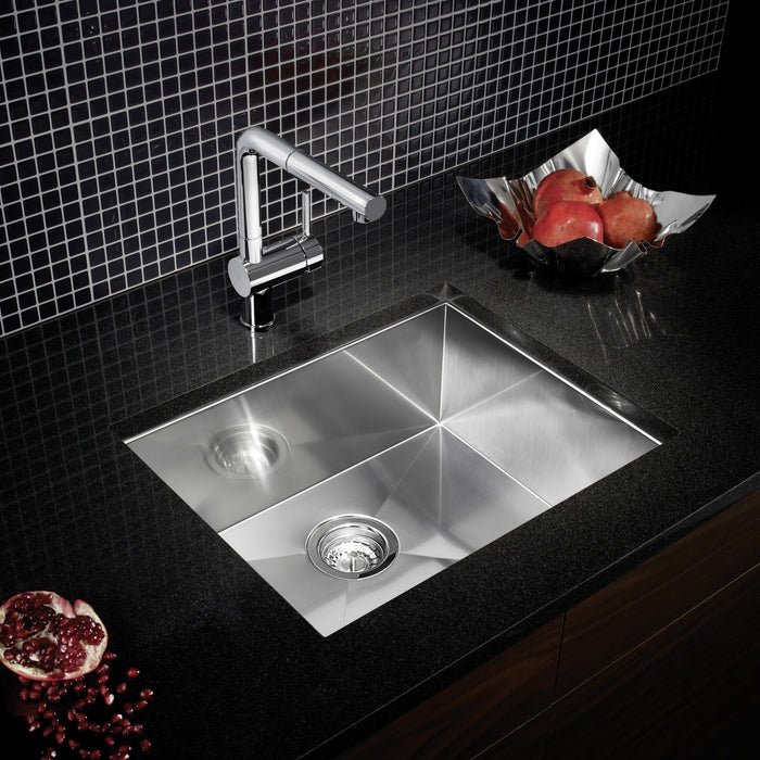 Blanco 443050 Quatrus R0 22" Single Bowl Undermount Stainless Steel Kitchen Sink