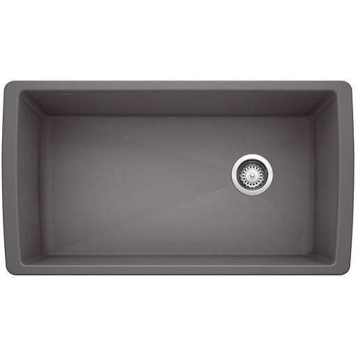 Blanco 441764 Diamond SILGRANIT 33" Super Single Undermount Kitchen Sink - Cinder