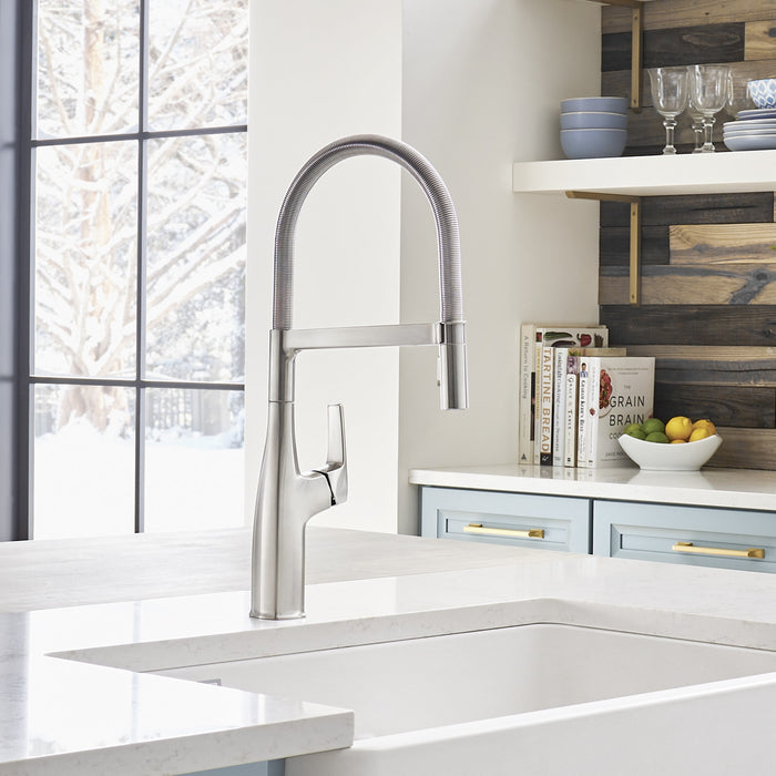 Blanco 442676 Rivana Semi-Pro Pull-Down Dual-Spray Kitchen Faucet - PVD Steel
