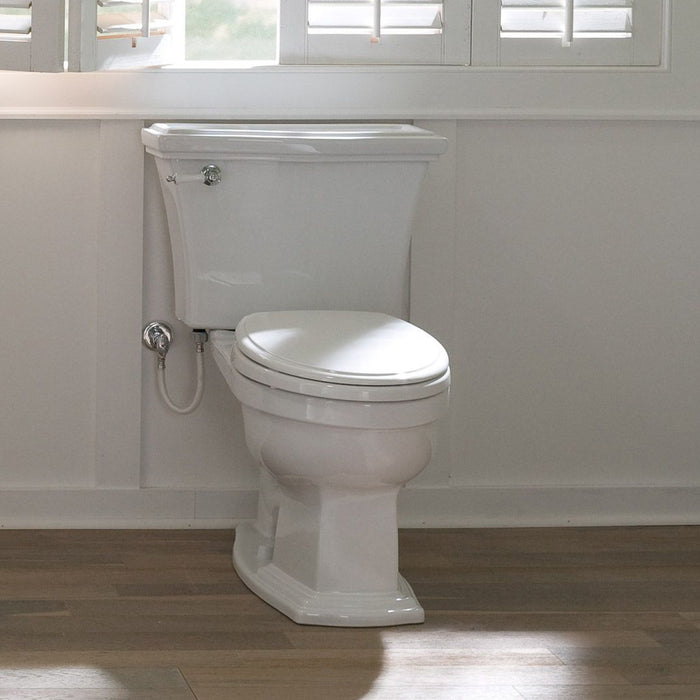 TOTO CST784EF#12 Eco Clayton Two-Piece Elongated 1.28 GPF Universal Height Toilet, Sedona Beige