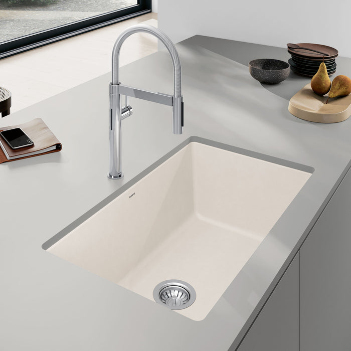 Blanco 443083 Precis SILGRANIT 30" Single Bowl Undermount Kitchen Sink - Soft White