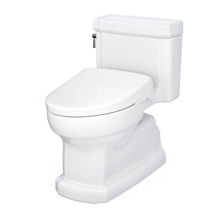 TOTO MW9744724CEFGA#01 Washlet+ Eco Guinevere Universal Height Toilet and S7 Bidet Seat with Auto Flush, Cotton White