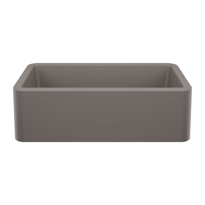 Blanco 443114 Ikon SILGRANIT 33" Single Bowl Apron-Front Farmhouse Sink - Volcano Gray